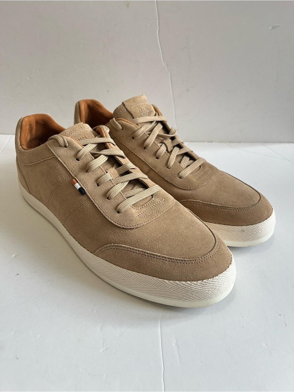 Allen Edmonds Holden Beach Suede Sneaker Bone Beige Size 13D